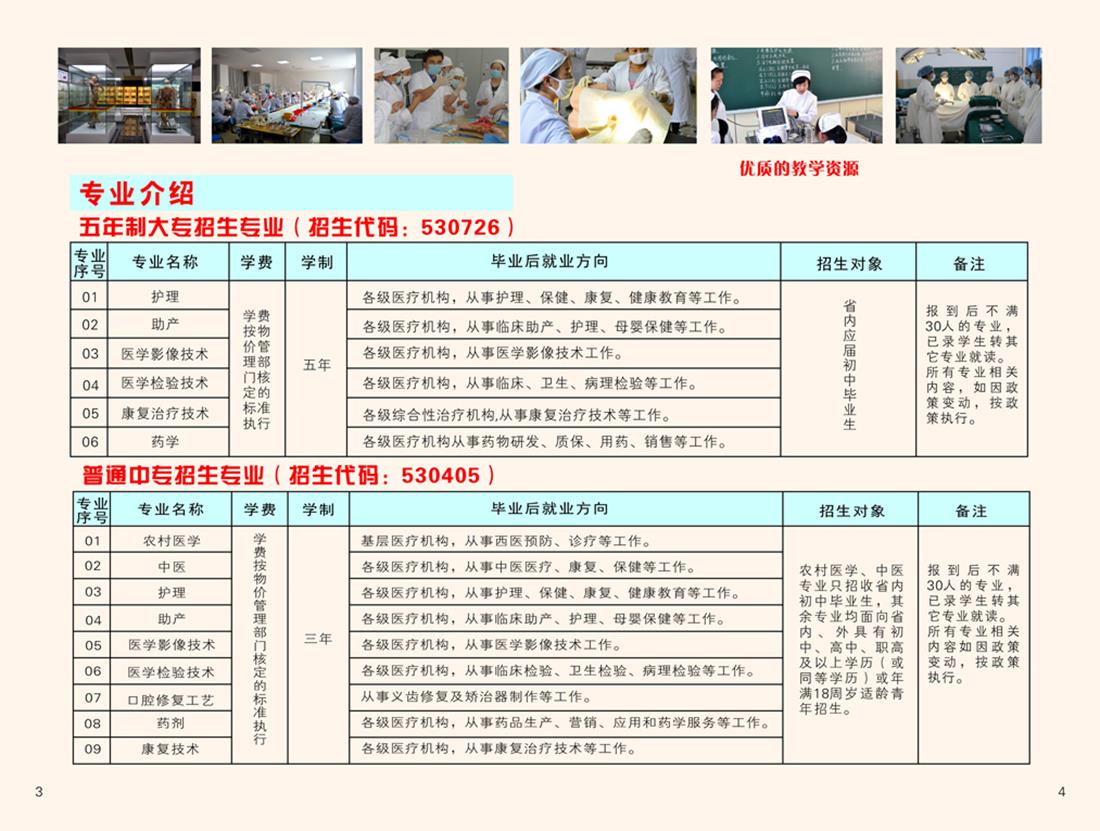 昆明衛(wèi)生職業(yè)學(xué)院招生簡(jiǎn)章